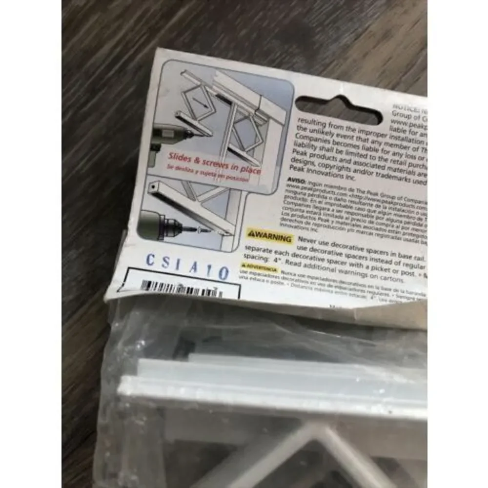 Peak Aluminum Railing White Aluminum Decorative Handrail Spacers Rail Kit. Read